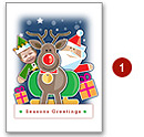 Image: Reindeer Design Christmas Card